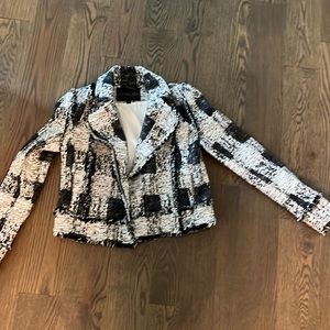 Rachel Zoe cropped tweed blazer